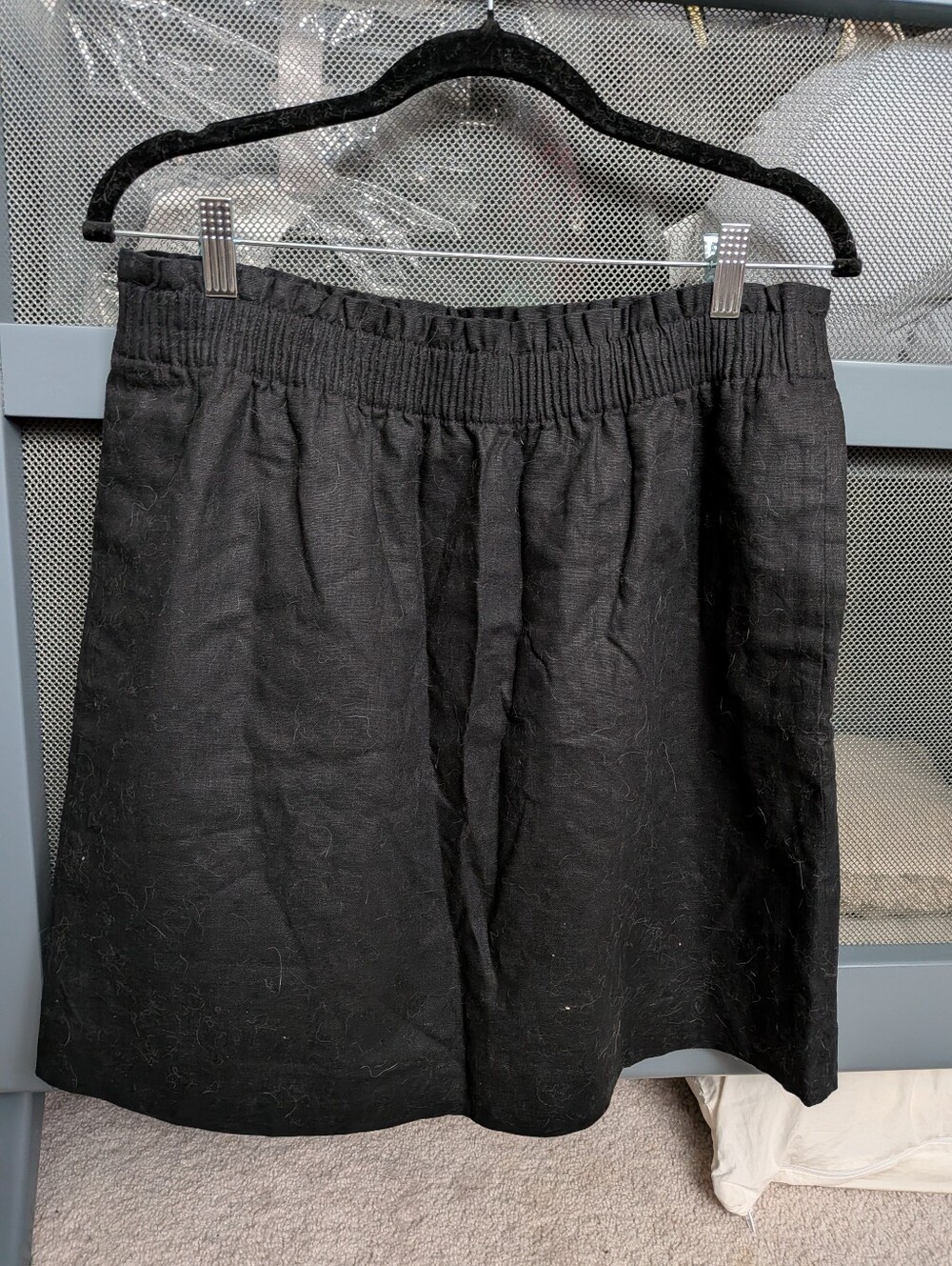 Black Elastic Waist A-Line Skirt, J.Crew, 12